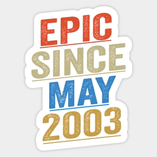 Epic Since May 2003 Funny Birthday Sticker
